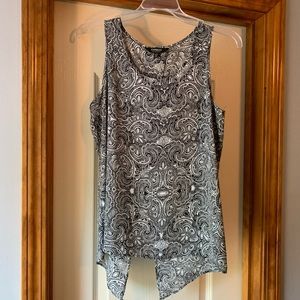 Sleeveless split back top